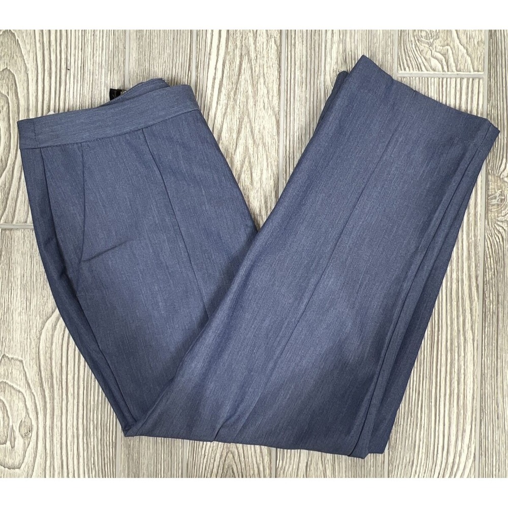 NWT BCBG MAXAZRIA Blue Woven Seamed Ankle Pants Capri Business Womens SZ 2 US